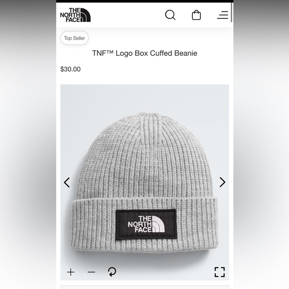 The North Face Logo Box Cuffed Beanie - Picture 6 of 9